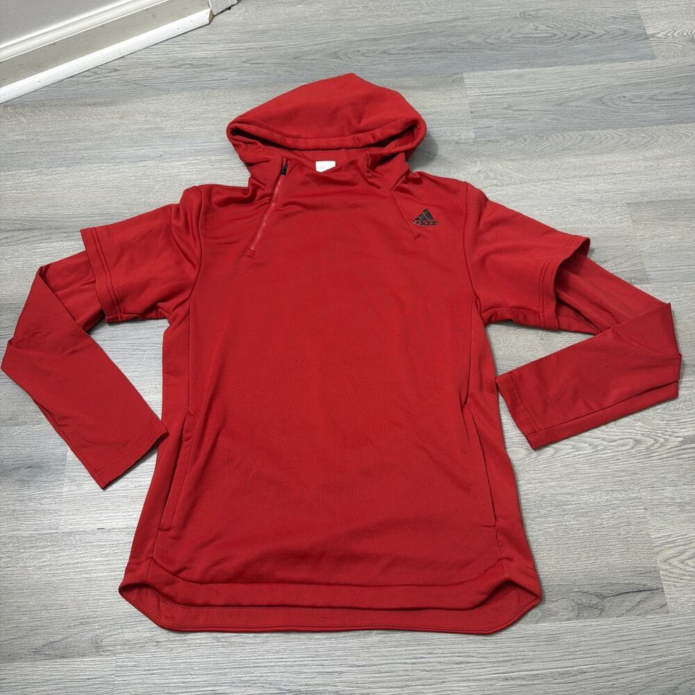 ADIDAS ELECTRIC SHOOTER HOODIE RED MEDIUM